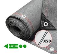 vounot® Brise Vue Occultant en HDPE 230g/m² avec Attaches Protection Rayons UV Résistant aux Déchirures et au Vent Protection pour Jardin Balcon 1.5x10m Gris