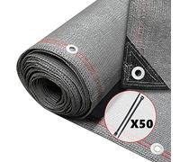 VOUNOT® Brise vue occultant en HDPE 230g/m² 1.8x10m avec attaches de fixation gris