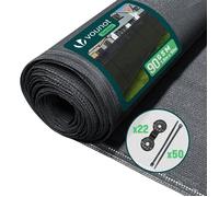 VOUNOT® Brise vue occultant en HDPE 90g/m² 1.5x10m avec attaches de fixation anthracite