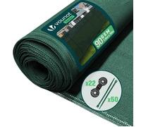 vounot® Brise Vue Occultant en HDPE 90g/m² avec Attaches et Clips de Fixation Protection Rayons UV Résistant aux Déchirures et au Vent Protection pour Jardin Balcon 1.5x10m Vert