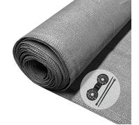 VOUNOT® Brise vue occultant en HDPE 90g/m² 1.5x20m avec attaches de fixation gris