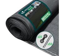 vounot® Brise Vue Occultant en HDPE 90g/m² avec Attaches et Clips de Fixation Protection Rayons UV Résistant aux Déchirures et au Vent Protection pour Jardin Balcon 1.8x10m Anthracite