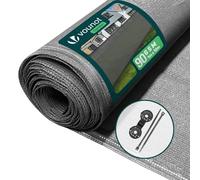 VOUNOT® Brise vue occultant en HDPE 90g/m² 1x10m avec attaches de fixation gris