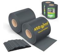 VOUNOT® Brise vue occultant PVC 450g/m2 19cm x 140m Anthracite