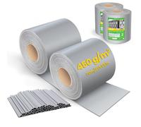 VOUNOT® Brise vue occultant PVC 450g/m2 19cm x 140m Gris clair