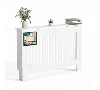 VOUNOT® Cache-radiateur à lattes verticales anti-basculement 111×19×82 cm blanc