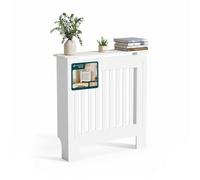 VOUNOT® Cache-radiateur à lattes verticales anti-basculement 78×19×82 cm blanc