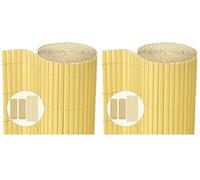 vounot® Canisse en PVC Brise Vue Ultra Renforcé avec Attaches de Fixation Double Face pour Jardin Balcon et Terrasse Résistante à la Corrosion et aux Intempéries 80x500cm Beige (Lot de 2)