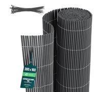 VOUNOT® Canisse en PVC Ultra Renforcé Brise Vue Occultation Double Face avec Attaches de Fixation Clôture Résistante UV Intempéries pour Jardin Balcon Terrasse 160x300cm Anthracite