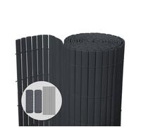 vounot® Canisse en PVC Brise Vue Ultra Renforcé avec Attaches de Fixation Double Face pour Jardin Balcon et Terrasse Résistante à la Corrosion et aux Intempéries 100x300cm Gris