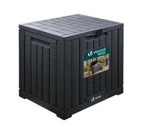 vounot® Coffre de Rangement Extérieur 126L Boîte de Jardin Étanche Anti UV avec Verrouillage Intégré Couvercle avec Poignées Encastrées 56 x 44 x 53 cm pour Jardin Terrasse Balcon Piscine Anthracite