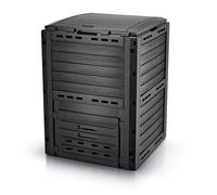 VOUNOT® Composteur de jardin 300L qualité supérieure - Bac à composte pour jardin déchets - Résistant aux chocs et aux UV - Noir