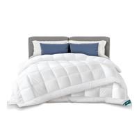 vounot® Couette 4 Saisons 220x240 cm 3 en 1-200g/m²+ 300g/m²= 500g/m² Couette Hiver en Microfibre Couverture Douce avec Rembourrage Moelleux Certifiée Oeko-Tex Blanc