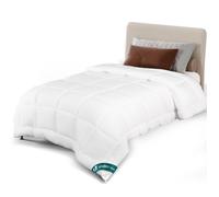 vounot® Couette Légère 200GSM 135x200 cm Couette Tempérée en Microfibre Couverture Douce avec Rembourrage Moelleux Couette Respirante Certifiée Oeko-Tex Blanc