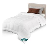 VOUNOT® Couette légère 155x200cm 200gsm blanc - Couverture douce respirante en microfibre - Certifiée Oeko-Tex