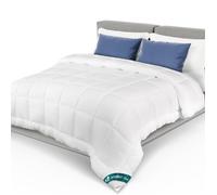 VOUNOT® Couette légère 220x240cm 200gsm blanc - Couverture douce respirante en microfibre - Certifiée Oeko-Tex