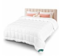 VOUNOT® Couette légère 260x240cm 200gsm blanc - Couverture douce respirante en microfibre - Certifiée Oeko-Tex