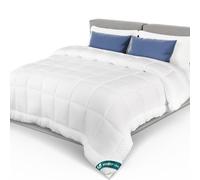 vounot® Couette Tempérée 300GSM 220x240 cm Couette Chaude en Microfibre Couverture Douce avec Rembourrage Moelleux Couette Respirante Certifiée Oeko-Tex Blanc
