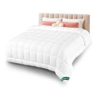 VOUNOT® Couette tempérée 260x240cm 300gsm blanc - Couette chaude douce respirante en microfibre - Certifiée Oeko-Tex