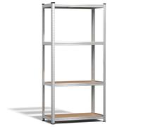 vounot® Étagère de Rangement en Acier Galvanisé à 4 Niveaux 160x80x40cm Etagère Charge Lourde Tablette Ajustable Charge Max 700kg Idéal pour Rangement de Garage Atelier Cuisine