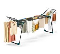 VOUNOT® Étendoir à linge extensible pliable métal renforcée 284x55x122cm, Séchoir télescopique grande capacité, Noir