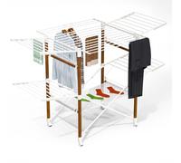 VOUNOT® Séchoir à linge extensible, peu encombrant, longueur de séchage 30m, pliable, blanc