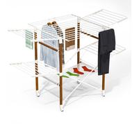 VOUNOT® Séchoir à linge extensible, peu encombrant, longueur de séchage 30m, pliable, blanc
