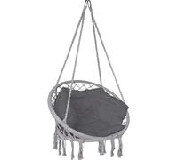 VOUNOT Fauteuil suspendu avec coussin gris