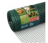 VOUNOT® Grillage soudé plastifié PVC rouleau 0.5x10m vert - Maille 13mm Fil 0.8mm - Treillis et clôture métallique