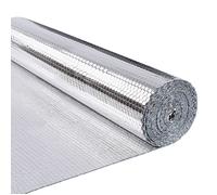 VOUNOT® Isolant thermique à bulles double face en film aluminisé - 1,22x20m - réflecteur radiateur - protéger contre le froid