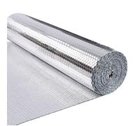 VOUNOT® Isolant thermique à bulles double face en film aluminisé - 1x10m - réflecteur radiateur - protéger contre le froid