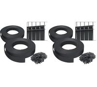 vounot® Kit de lamelles Occultantes PVC 150m x 4.7cm 300 Clips Brise Vue de Qualité Bandes de Protection pour Panneau Grillagé Clôtures Rigides Noir (Lot de 2)