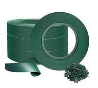 VOUNOT® Kit de lamelles occultantes PVC brise vue 300m x 4.7cm avec 600 clips Vert