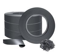 VOUNOT® Kit de lamelles occultantes PVC brise vue 300m x 4.7cm avec 600 clips Gris