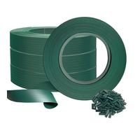 VOUNOT® Kit de lamelles occultantes PVC brise vue 300m x 4.7cm avec 600 clips Vert