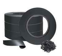 VOUNOT® Kit de lamelles occultantes PVC brise vue 300m x 4.7cm avec 600 clips Noir