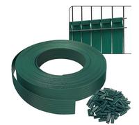 VOUNOT® Kit de lamelles occultantes PVC brise vue 75m x 4.7cm avec 150 clips Vert