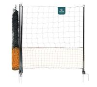 VOUNOT® Kit Filet à Poules 12M en PE Résistant avec Porte d'accès pour Enclos Extérieur Clôtures Volaille Protection Poules Canards Piquets Double Pointes Accessoires Inclus Orange