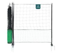 VOUNOT® Kit Filet à Poules 12M en PE Résistant avec Porte d'accès pour Enclos Extérieur Clôtures Volaille Protection Poules Canards Piquets Double Pointes Accessoires Inclus