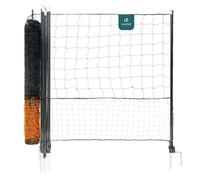 VOUNOT® Kit filet à poules 30m avec piquets double pointes - Clôture volaille avec porte d’accès - Enclos extérieur en PE orange