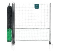 VOUNOT® Kit Filet à Poules 30M en PE Résistant avec Porte d'accès pour Enclos Extérieur Clôtures Volaille Protection Poules Canards Piquets Double Pointes Accessoires Inclus