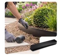 VOUNOT® Bordure de Jardin Gazon en Métal 15M Bordure de Séparation Résistante Clôture Flexible de Pelouse Epaisseur 0.7mm 100x13cm Lot de 15pcs pour Jardin Plantes Potager Noir