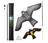 VOUNOT® Lot de 2 Cerf volant anti oiseaux effaroucheur avec mat Faucon modele C et G