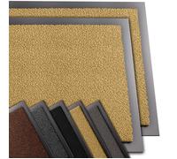 vounot® Lot de 2 Tapis de Porte Paillasson d'Entree Interieur et Extérieur Tapis Antidérapant et Anti-Poussière Tapis d’entrée Imperméable Lavable 40x60cm Beige