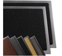 VOUNOT® Lot de 2 Tapis de porte paillasson d'entrée 40x60cm noir - antidérapant antipoussière imperméable lavable