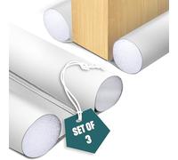 VOUNOT® Lot de 3 Boudins de Porte Isolants 96cm Découpables Bas de Porte Coupe-Froid Anti Courant d’air Isolation Phonique Anti Bruit Joint Universel pour Entrée et Maison Blanc