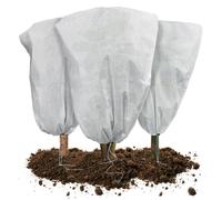 VOUNOT® Lot de 3 Housse d'hivernage 80x100cm 80g/m² - avec cordon de serrage - protection antigel réutilisable pour plantes