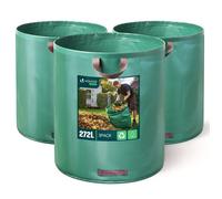 Sac de jardinage VOUNOT® 272 litres avec poignées, sac à feuilles pour déchets verts, lot de 3