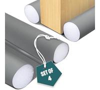 VOUNOT® Lot de 4 Boudins de Porte Isolants 96cm Découpables Bas de Porte Coupe-Froid Anti Courant d’air Isolation Phonique Anti Bruit Joint Universel pour Entrée et Maison Gris