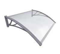 VOUNOT® Marquise auvent de porte d'entrée 100×80 cm – Polycarbonate transparent anti-UV